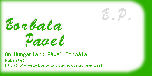 borbala pavel business card